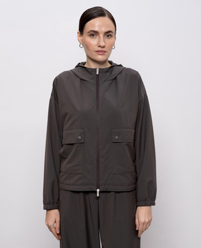 Peserico Коричневая ветровка с шерстью A2513102561