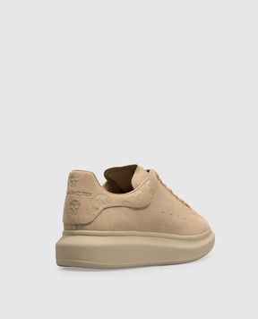 Alexander McQueen Бежеві замшеві кросівки Oversized 553680WIALF