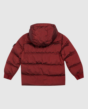 Stone Island Дитячий бордовий пуховик з патчем логотипа L2S164100006S001968
