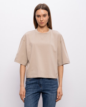 Brunello Cucinelli Бежева футболка M0T81BG200