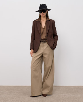 Brunello Cucinelli Коричневий жакет з люрексом M0AZT7511P