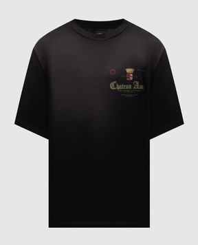 AMIRI Чорна футболка Chateau Crown з вінтажним ефектом AMTOJR1108