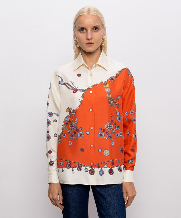 Versace Блуза из шелка в принт 10256861A18682 изображение 2