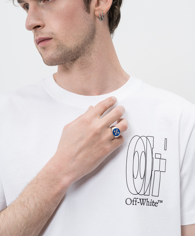 Off-White кольцо с фактурной эмблемой Arrow OMOC07WS26MET001 изображение 2