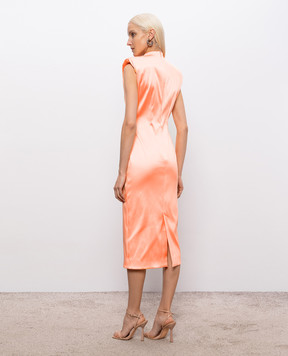 Thierry Mugler Помаранчева сукня з акцентними плечима 26S1RO18415019