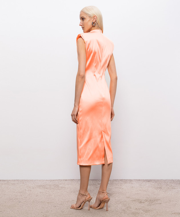 Thierry Mugler Помаранчева сукня з акцентними плечима 26S1RO18415019 зображення 3