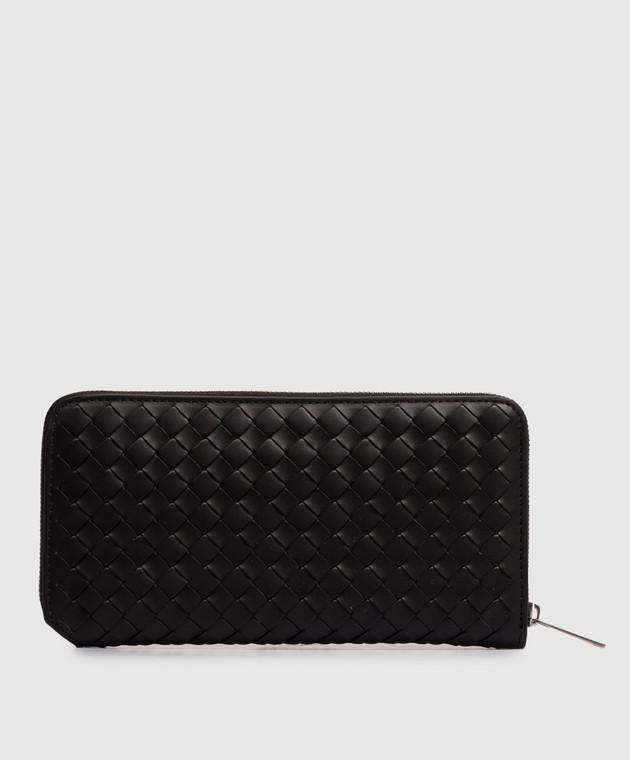 Bottega Veneta Черный кожаный кошелек Intrecciato Piccolo 861796V6PD1 изображение 2