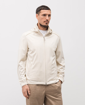 Stefano Ricci Бежевая куртка из шерсти с капюшоном MDJ61001105650