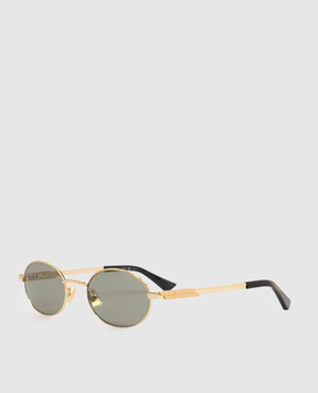 Bottega Veneta Золотисті сонцезахисні окуляри 861368V4450