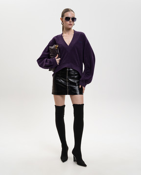 The Attico Фіолетовий пуловер з вишивкою логотипа 260WCF00010JJF007AA