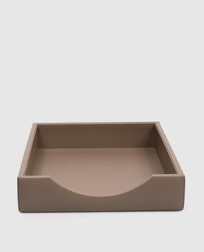 Giobagnara Коричневий шкіряний піднос DSPTRV24