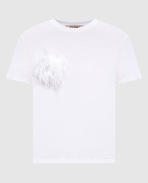 Twinset Белая футболка с брошью 262TP2300