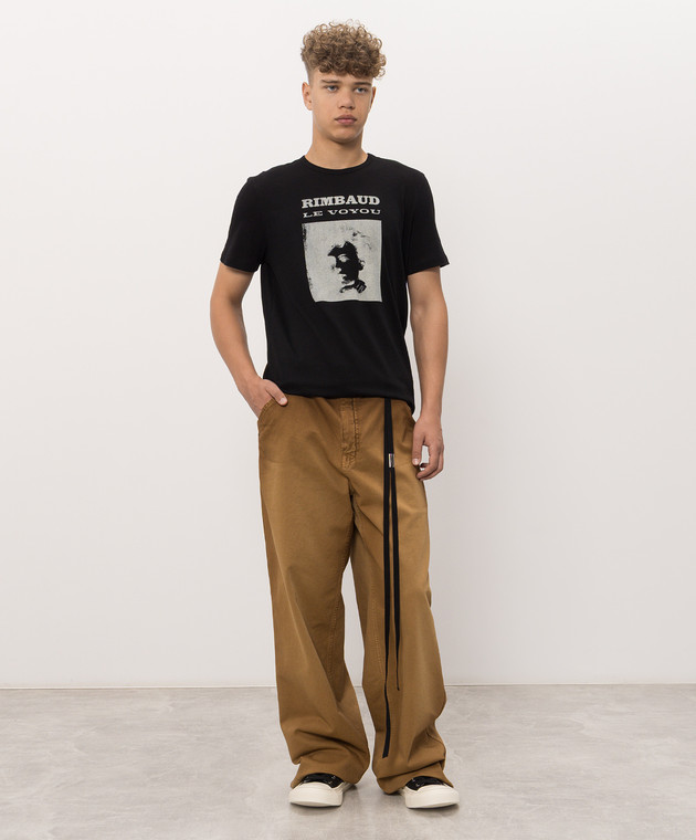 Ann Demeulemeester Чорна футболка з принтом B0014661FA206 зображення 2