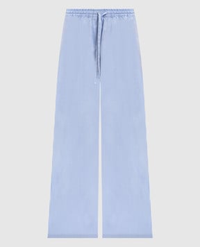 Dolce&Gabbana Голубые брюки в полоску FTDLFTFR536