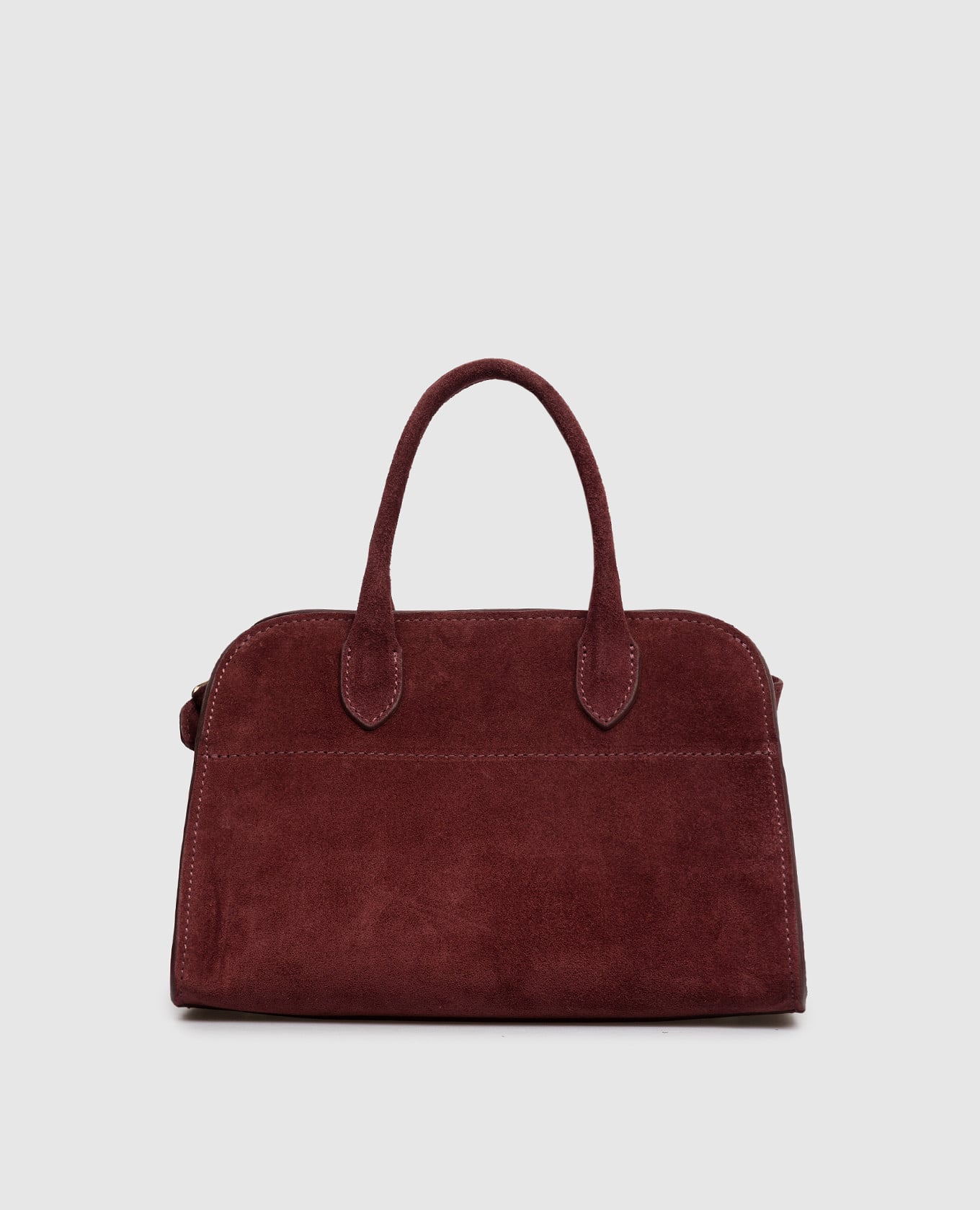 Бордовая замшевая сумка