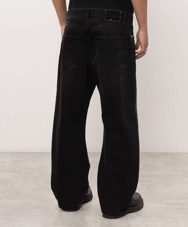 Vetements Черные джинсы с принтом MH27DJ081B изображение 4