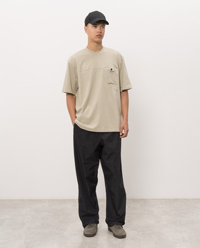 Stone Island Футболка цвета хаки с принтом логотипа L2S152100028S0500