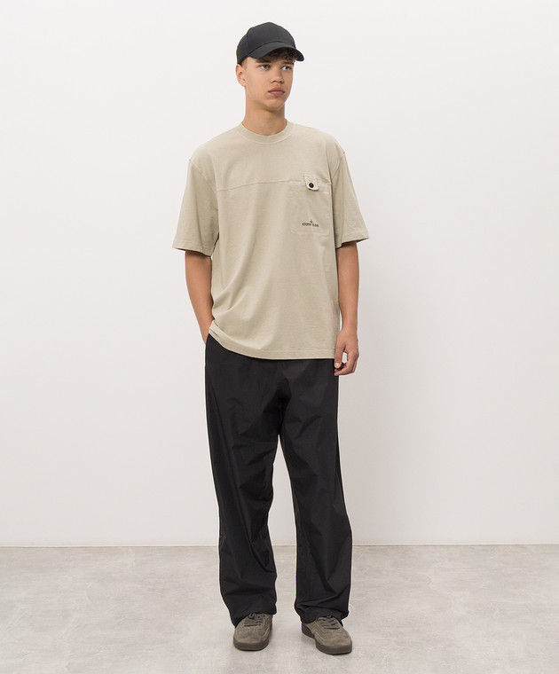 Stone Island Футболка цвета хаки с принтом логотипа L2S152100028S0500 изображение 2