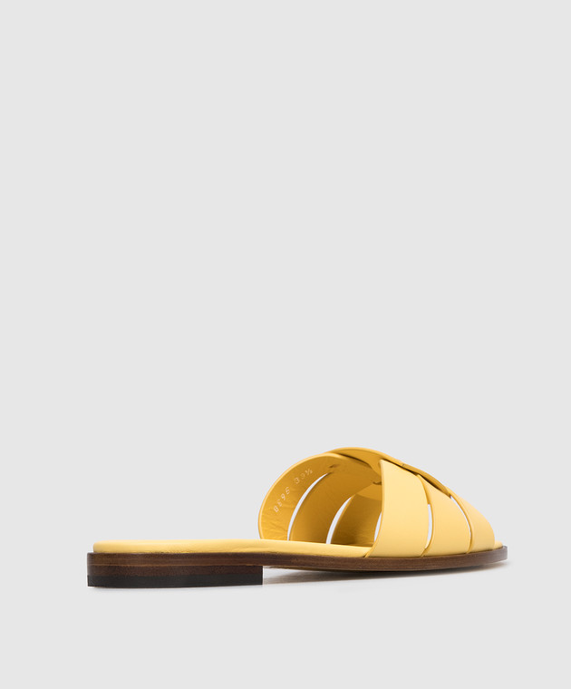 Doucal's Жовті шкіряні шльопанці DD8696DEGNUF073 зображення 3