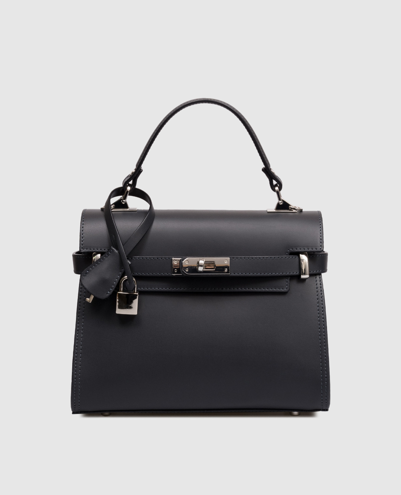 Темно-синяя кожаная сумка-сетчел Ruga