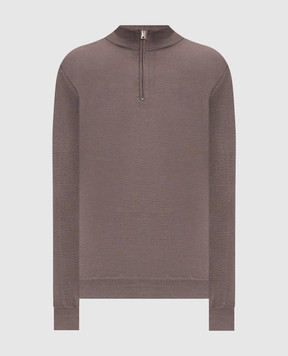 Cashmere&Whiskey Коричневий джемпер з вовни, шовку та кашеміру 477