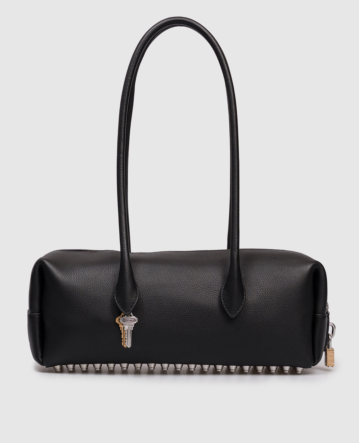 

Черная кожаная сумка-багет Roux, Черный, Сумки на плечо