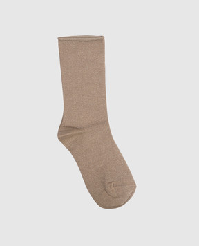 Brunello Cucinelli Коричневі шкарпетки з кашеміром та шовком M41945019