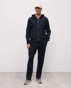 Herno Синя спортивна куртка з вовною JC000071U56034