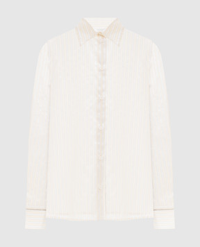 Peserico Бежева сорочка в смужку S0606002690