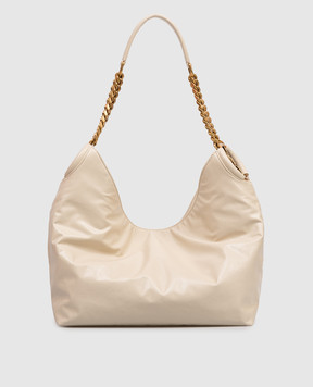 Saint Laurent Бежевая кожаная сумка HORTENSE 871222AAGOL