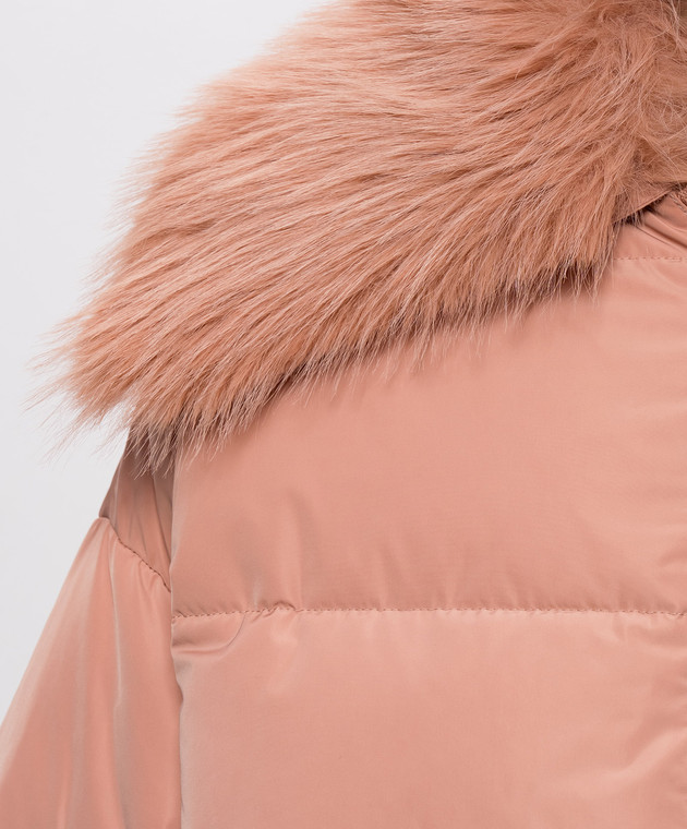 Twinset Розовый пуховик с металлическим логотипом 262TP2360 изображение 5