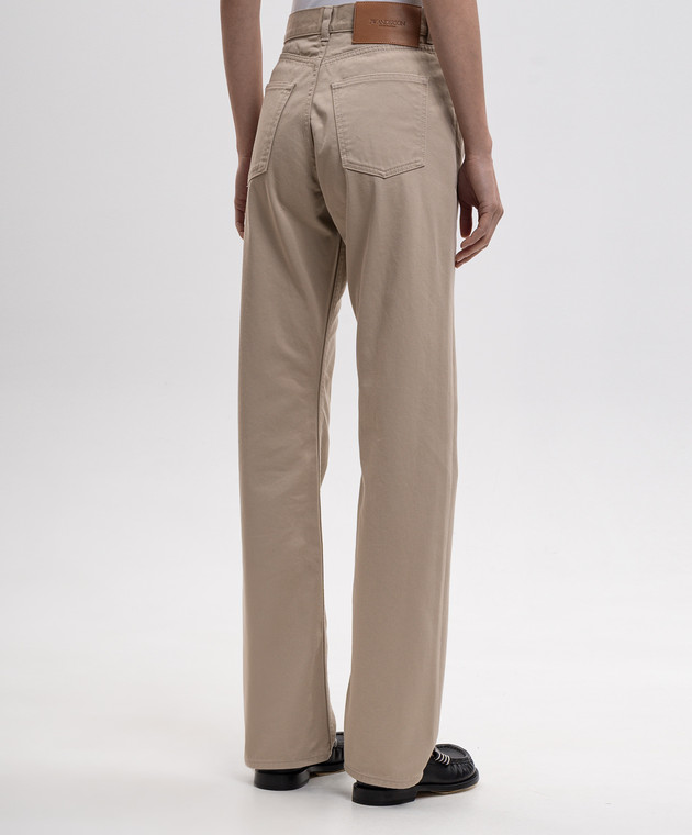 JW Anderson Бежевые джинсы с логотипом патча DT0124PG1933 изображение 4