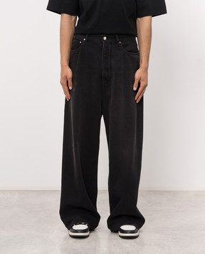 AMIRI Черные джинсы с логотип патч AMBMJE1145
