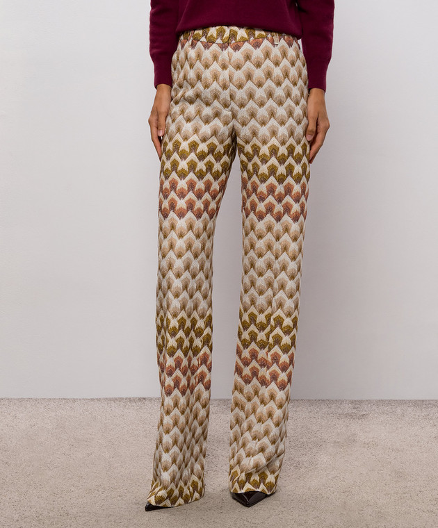 Missoni Бежеві штани у візерунок з люрексом DS26WI01BR015L зображення 2
