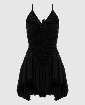 David Koma Чорна сукня з драпіруванням RE26DK76D