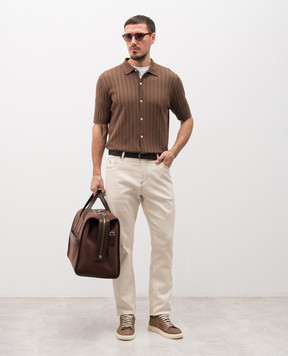 Brett Johnson Бежевые джинсы с логотипом патча SS26P15DFLEECR