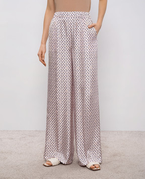 Max Mara Рожеві штани MXMVISCHIO із шовку MXMVISCHIO