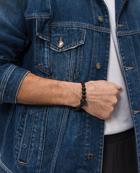 Alexander McQueen Чорний браслет Skull 858374J68AA