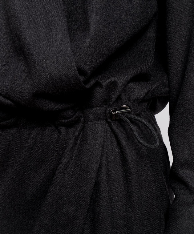 Brunello Cucinelli Сіра сукня з вовни MP550AB1A2 зображення 5