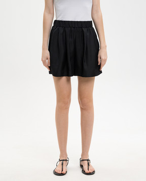 Asceno Чорні шорти Zurich з шовку B027F03C01