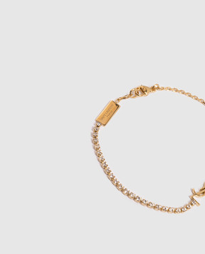 Saint Laurent Золотой браслет Cassandre с кристаллами 712345Y1526