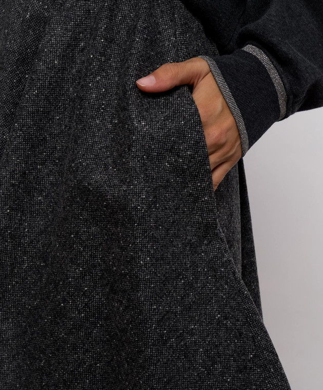 Brunello Cucinelli Серая юбка мини с шерстью MD002G4103 изображение 5