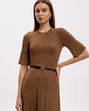 Twinset Черный кожаный пояс 261TA4180