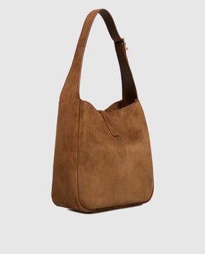 Saint Laurent Коричневая замшевая сумка LE 5À7 7139381U80W