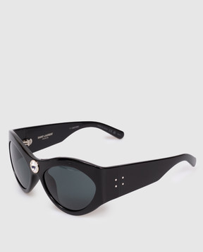 Saint Laurent Чорні сонцезахисні окуляри ESTHER 851682Y9958