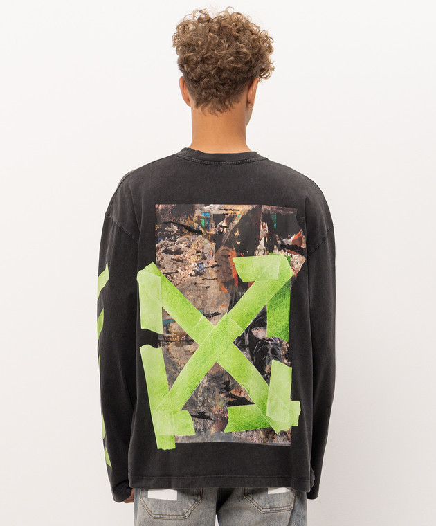 Off-White Чорний лонслів Bacco Arrow 44MAB09CF26J008 зображення 4