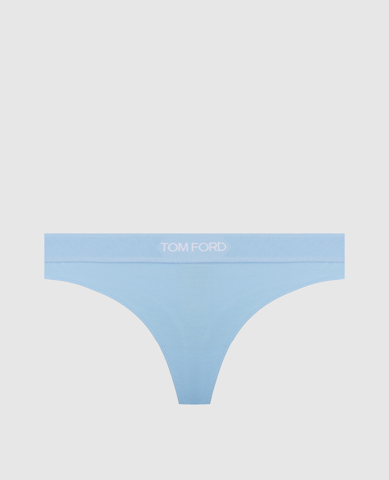 

Голубые трусики-тонг с узором логотипа, Голубой, Трусики