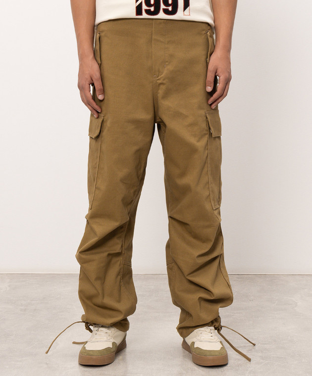 Rhude Коричневые брюки-карго AVIANO RHPF26PA02012 изображение 3