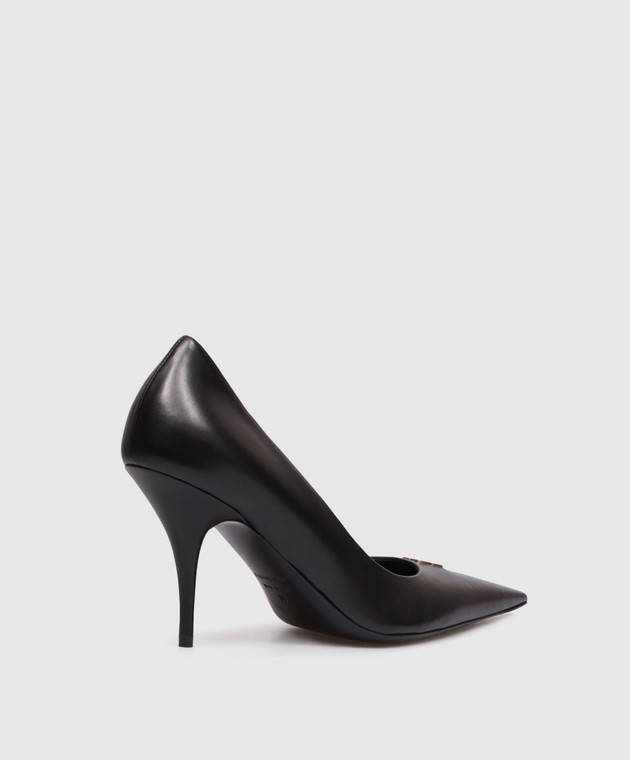 Balenciaga Черные кожаные туфли Avenue Bb Editor 845393WA919 изображение 3