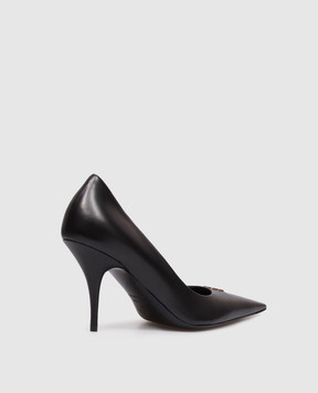 Balenciaga Черные кожаные туфли Avenue Bb Editor 845393WA919